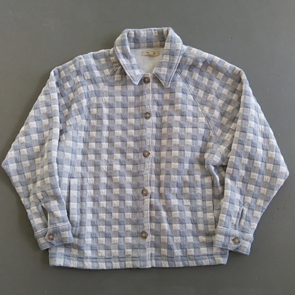 Madewell Gray Plaid Jacket - Picture 2 of 11